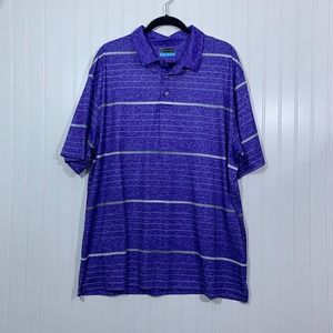 PGA Tour Men's Purple Polo Golf Shirt Size XXL